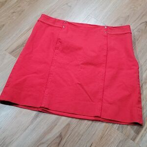 🔹️WGBM Lipstick Red w/Gold Hardware Pencil Skirt Size 12